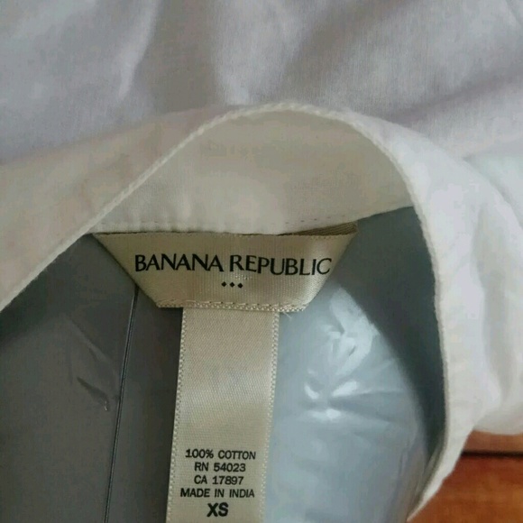 🌸flash sale Banana republic white sheer tie shirt - Picture 4 of 4